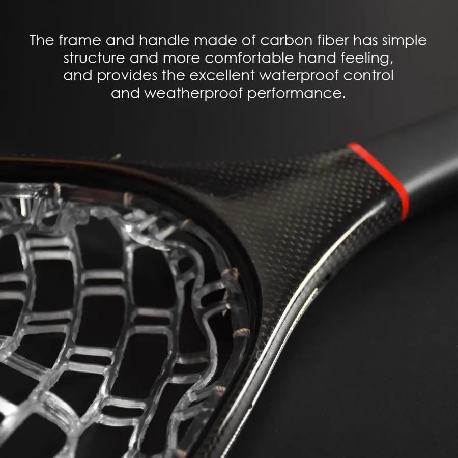 Sunshine Fishing Carbon Fiber Lading Net Short Rubber 4 Sunshine Fishing Carbon Fiber Lading Net Short Rubber - Afbeelding 3