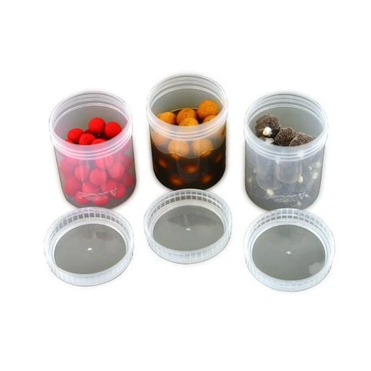 FOX Bait Tubs Full Size Clear 6st. 3 FOX Bait Tubs Full Size Clear 6st.